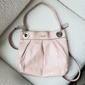Coach Ashley Hippie metallic Pink Leather Shoulder Bag